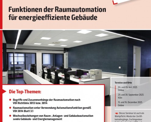 VDI Seminare 2025 Funktionen der Raumautomation